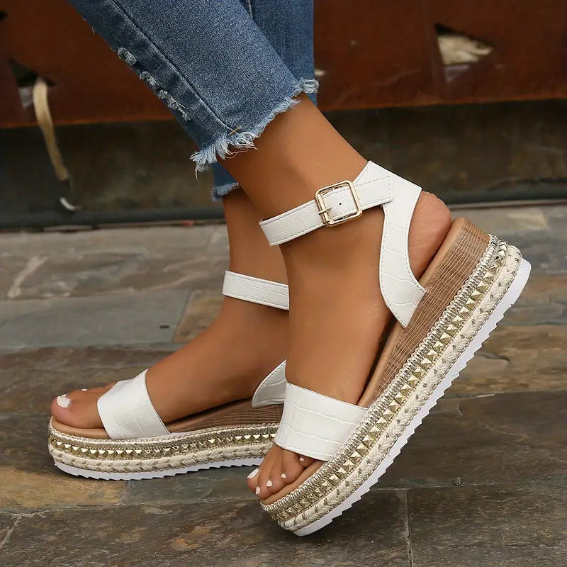 Straps Buckle Wedge Sandals™
