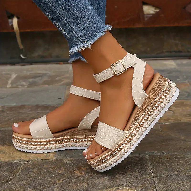 Straps Buckle Wedge Sandals™